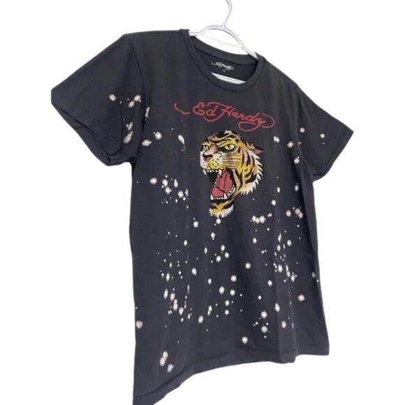 Ed Hardy black graphic tiger print t-shirt size L - Picture 3 of 6